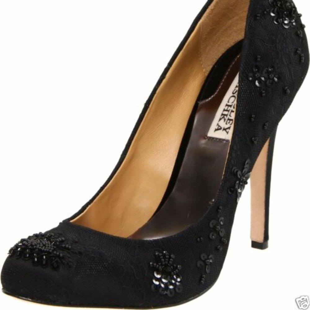 NIB Badgley Mischka SANOMA Embellished beaded Lace